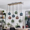 Koyoto Lampadario a sospensione, Lampada a sfera, Lampada a sospensione Écru, Nero, 8-Luci