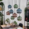 Koyoto Lampadario a sospensione, Lampada a sfera, Lampada a sospensione Écru, Nero, 8-Luci