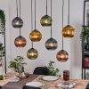 Koyoto Lampadario a sospensione, Lampada a sfera, Lampada a sospensione Écru, Nero, 8-Luci