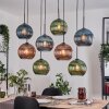 Koyoto Lampadario a sospensione, Lampada a sfera, Lampada a sospensione Écru, Nero, 8-Luci
