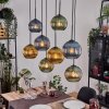 Koyoto Lampadario a sospensione, Lampada a sfera, Lampada a sospensione Écru, Nero, 8-Luci