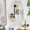 Koyoto Lampada a sfera, Applique Ambrato, Chiaro, Grigio fumo, 3-Luci