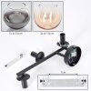 Koyoto Lampada a sfera, Applique Ambrato, Chiaro, Grigio fumo, 3-Luci