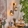 Koyoto Lampada a sfera, Applique Ambrato, Chiaro, Grigio fumo, 3-Luci