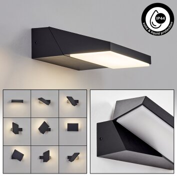 Xaden Lampada da parete per esterno, Applique LED Nero, 1-Luce