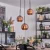 Koyoto Lampadario a sospensione, Lampada a sfera, Lampada a sospensione a cluster 30 cm Ramato, 3-Luci