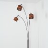 Cando Lampada da terra Cromo, Nero, 3-Luci
