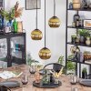 Koyoto Lampadario a sospensione, Lampada a sfera, Lampada a sospensione a cluster Oro, 3-Luci