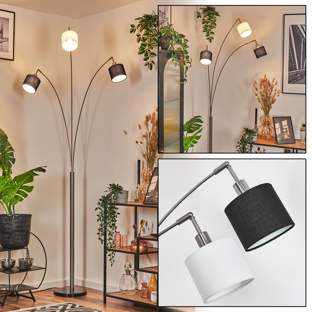Bassagoda Lampada da terra Nichel opaco, Nero, 3-Luci main product photo
