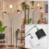 Bassagoda Lampada da terra Nichel opaco, Nero, 3-Luci