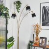 Bassagoda Lampada da terra Ottone, Nero, 3-Luci
