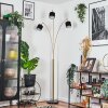 Bassagoda Lampada da terra Ottone, Nero, 3-Luci