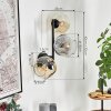 Ripoll Lampada a sfera, Applique Ambrato, Chiaro, Grigio fumo, 3-Luci
