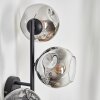 Ripoll Lampada a sfera, Applique Cromo, Chiaro, Grigio fumo, 3-Luci