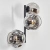 Ripoll Lampada a sfera, Applique Cromo, Chiaro, Grigio fumo, 3-Luci