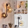 Ripoll Lampada a sfera, Applique Ambrato, Chiaro, Grigio fumo, 3-Luci