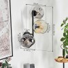 Ripoll Lampada a sfera, Applique Ambrato, Chiaro, Grigio fumo, 3-Luci