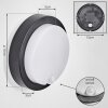 Jelad Lampada da parete per esterno, Applique LED Nero, 1-Luce, Sensori di movimento