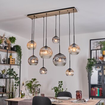 Ripoll Lampadario a sospensione, Lampada a sfera, Lampada a sospensione Écru, Nero, 8-Luci Ripoll Lampadario a sospensione, Lampada a sfera, Lampada a sospensione Écru, Nero, 8-Luci