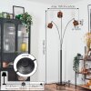 Cando Lampada da terra Nero, 3-Luci