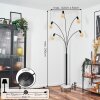 Codecro Lampada da terra Nero, Bianco, 5-Luci