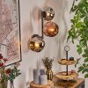 Ripoll Lampada a sfera, Applique Cromo, Ramato, Grigio fumo, 3-Luci
