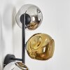 Ripoll Lampada a sfera, Applique Cromo, Oro, Grigio fumo, 3-Luci