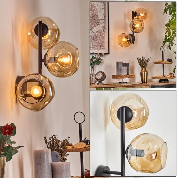 Ripoll Lampada a sfera, Applique Ambrato, 3-Luci