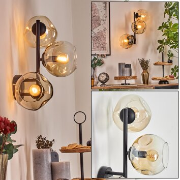 Ripoll Lampada a sfera, Applique Ambrato, Chiaro, 3-Luci