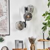 Ripoll Lampada a sfera, Applique Cromo, Chiaro, Grigio fumo, 3-Luci