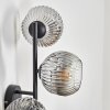 Ripoll Lampada a sfera, Applique Cromo, Chiaro, Grigio fumo, 3-Luci