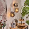 Ripoll Lampada a sfera, Applique Cromo, Chiaro, Grigio fumo, 3-Luci