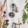 Ripoll Lampada a sfera, Applique Cromo, Chiaro, Grigio fumo, 3-Luci