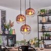 Koyoto Lampadario a sospensione, Lampada a sfera, Lampada a sospensione a cluster 30 cm Chiaro, Ramato, 3-Luci