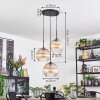 Koyoto Lampadario a sospensione, Lampada a sfera, Lampada a sospensione a cluster 30 cm Ambrato, Chiaro, 3-Luci