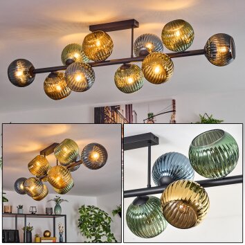 Koyoto Plafoniera, Lampada a sfera Blu, Oro, Verde, 10-Luci Koyoto Plafoniera, Lampada a sfera Blu, Oro, Verde, 10-Luci