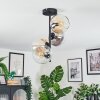 Koyoto Plafoniera, Lampada a sfera Ambrato, Chiaro, Grigio fumo, 4-Luci