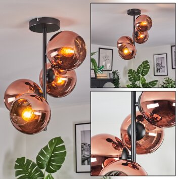 Koyoto Plafoniera, Lampada a sfera Ramato, 4-Luci
