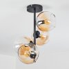 Koyoto Plafoniera, Lampada a sfera Ambrato, Chiaro, 4-Luci