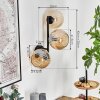 Koyoto Lampada a sfera, Applique Ambrato, 3-Luci