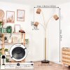 Soungou Lampada da terra Ottone, Nero, 3-Luci