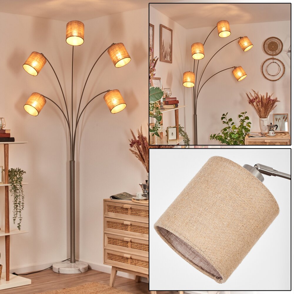 Soungou Lampada da terra Nichel opaco, Nero, Bianco, 5-Luci main product photo