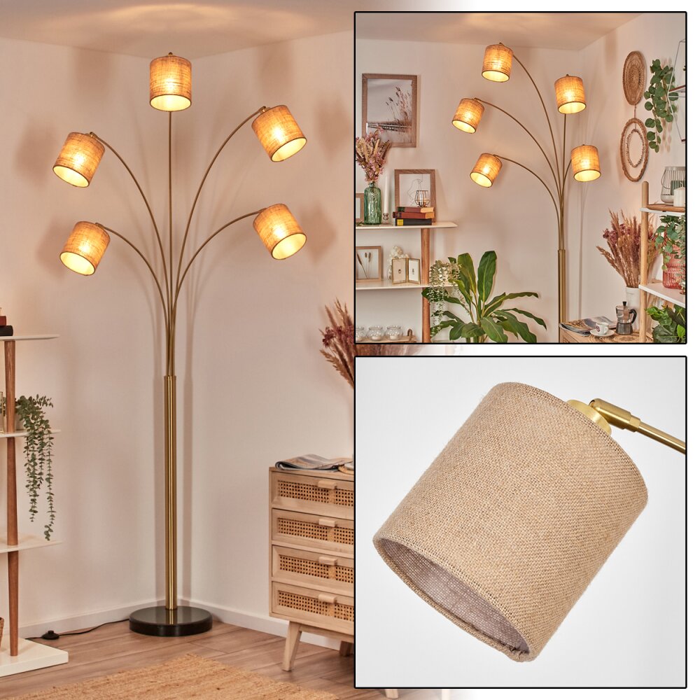 Soungou Lampada da terra Ottone, Nero, 5-Luci main product photo