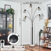 Yaak Lampada da terra Nero, Bianco, 5-Luci