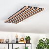 Tandragee Plafoniera LED Aspetto del legno, Nero, 1-Luce