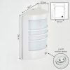 Heran Lampada da parete per esterno, Applique LED Bianco, 1-Luce, Sensori di movimento