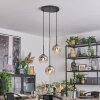 Ripoll Lampadario a sospensione, Lampada a sfera, Lampada a sospensione a cluster Cromo, Chiaro, Grigio fumo, 3-Luci