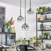 Ripoll Lampadario a sospensione, Lampada a sfera, Lampada a sospensione a cluster Chiaro, Grigio fumo, 3-Luci
