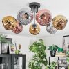 Ripoll Plafoniera, Lampada a sfera Cromo, Oro, Ramato, Grigio fumo, 7-Luci