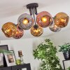 Ripoll Plafoniera, Lampada a sfera Cromo, Oro, Ramato, Grigio fumo, 7-Luci